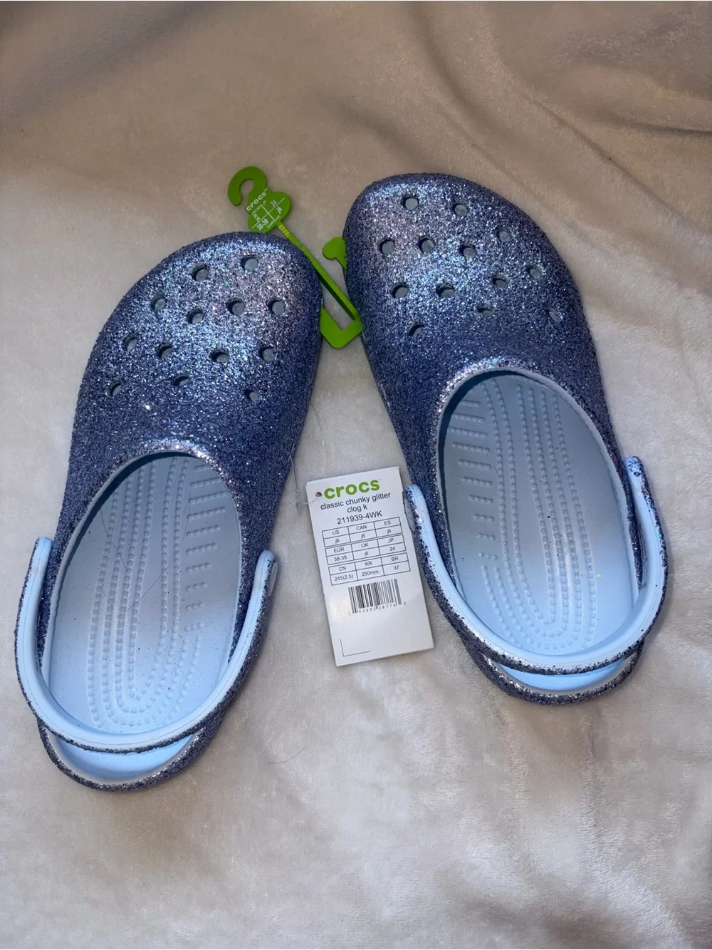 CROCS Kids' Glitter Clog in Purple